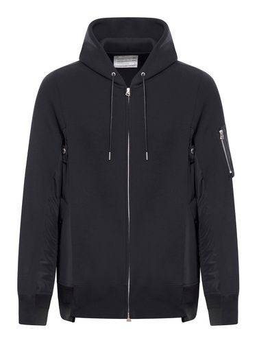 SPONGE SWEAT X NYLON TWILL HOODIE - Man - Sacai - Modalova