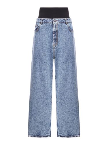 SNOW DENIM JEANS WITH KNIT BAND - Woman - Alaia - Modalova