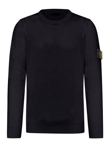 COTTON SWEATER WITH COMPASS APPLICATION - Man - Stone Island - Modalova