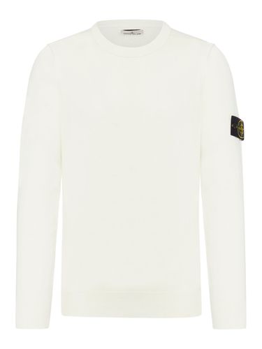 COTTON SWEATER WITH COMPASS APPLICATION - Man - Stone Island - Modalova