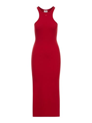 LONG JERSEY DRESS WITH SIDE SPLIT - Woman - Courreges - Modalova