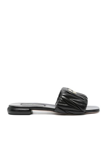 MATELASSE` LEATHER SANDALS - Woman - Miu Miu - Modalova