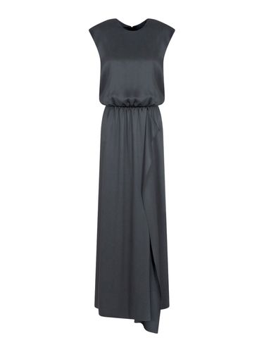 LONG DRESS IN DOUBLE SILK SATIN - Woman - Giorgio Armani - Modalova