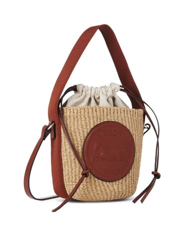 HORSE MEDAL SMALL BASKET BAG IN NATURAL FIBERS - Woman - Chloe` - Modalova