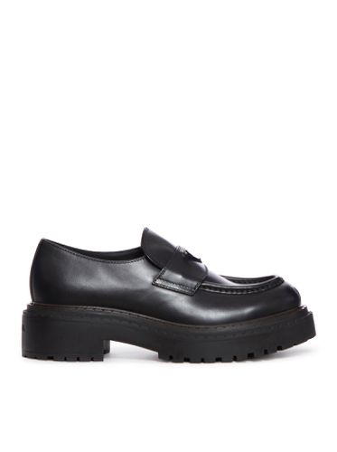 Chocolate loafers in brushed leather - Man - Prada - Modalova