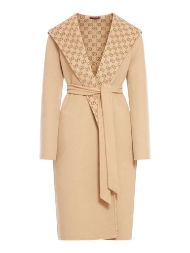 REVERSIBLE WOOL SILK BLEND COAT GG - Woman - Gucci - Modalova