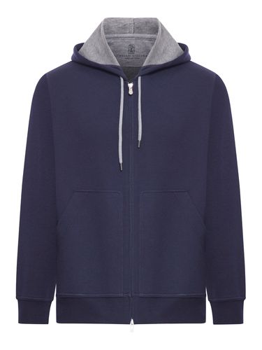 Sweatshirt in cotton and cashmere - Man - Brunello Cucinelli - Modalova