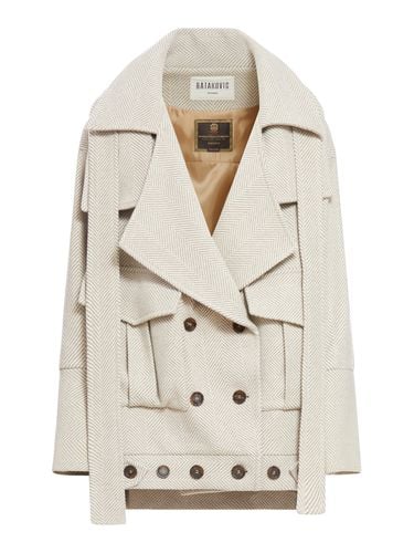 ASYMMETRIC COAT IN HERRINGBONE FABRIC - Woman - Batakovic - Modalova