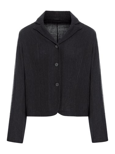 Regular fit jacket in embossed pinstripe wool blend - Woman - Transit - Modalova