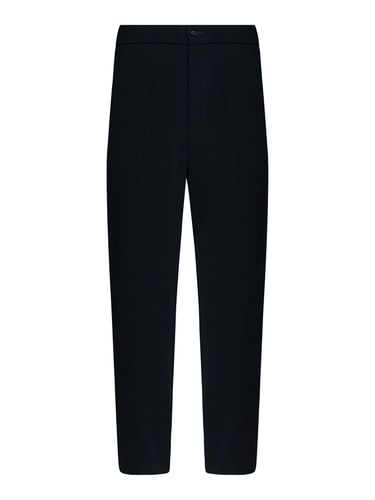 STRAIGHT LEG VIRGIN WOOL BLEND TROUSERS - Man - Giorgio Armani - Modalova