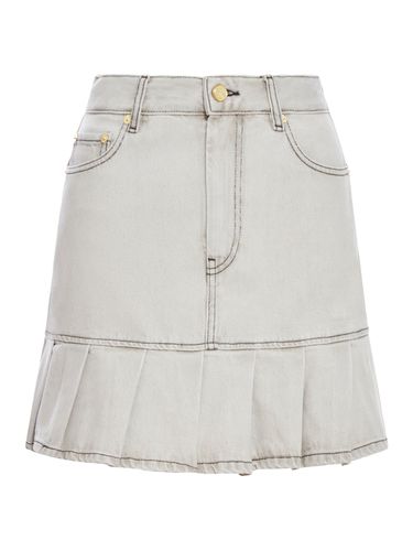 FUTURE DENIM PLEATED MINI SKIRT - Woman - Ganni - Modalova