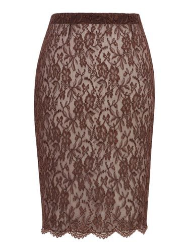 LACE PENCIL SKIRT - Woman - Saint Laurent - Modalova