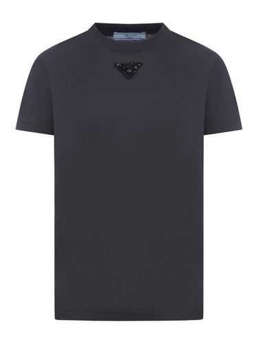 T-SHIRT WITH LOGO - Prada - Woman - Prada - Modalova