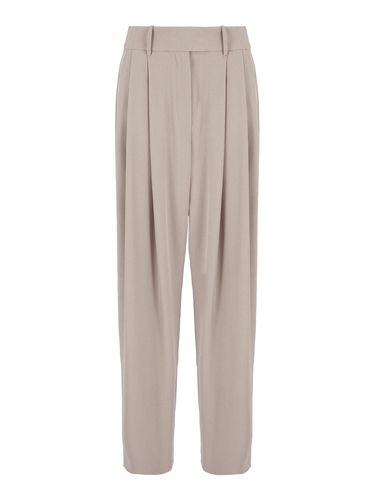 Silk-georgette tailored trousers - - Woman - Giorgio Armani - Modalova