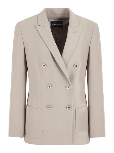 Double-breasted blazer - Woman - Giorgio Armani - Modalova