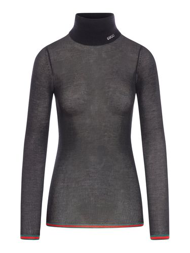 CASHMERE AND SILK BLEND HIGH NECK SWEATER - Woman - Gucci - Modalova