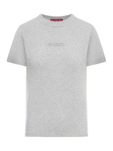 WASHED COTTON JERSEY T-SHIRT - Woman - Gucci - Modalova