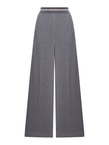 Loose trousers in techno cotton piqué - Woman - Brunello Cucinelli - Modalova