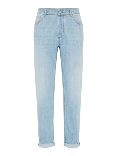 Slim-cut cotton jeans - Man - Brunello Cucinelli - Modalova