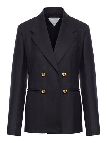 DOUBLE-BREASTED WOOL KNOT BLAZER - Woman - Bottega Veneta - Modalova