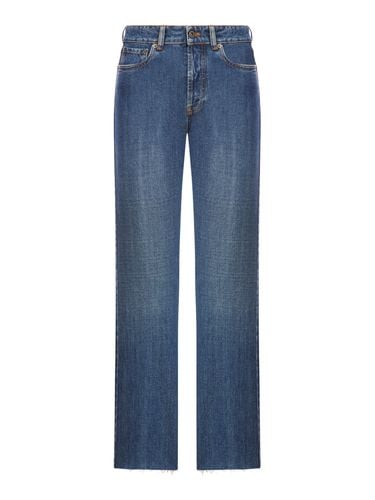 FIVE POCKET JEANS WITH LOGO - Woman - Miu Miu - Modalova