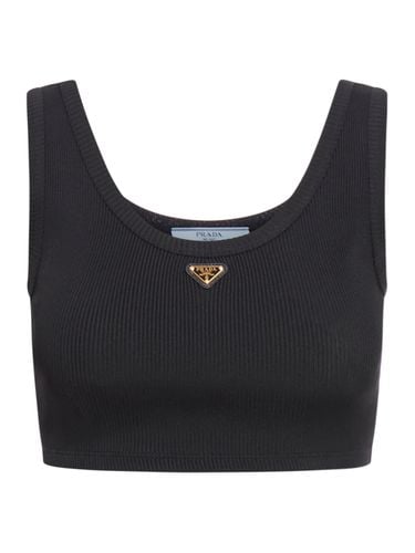 RIBBED JERSEY TOP - Prada - Woman - Prada - Modalova