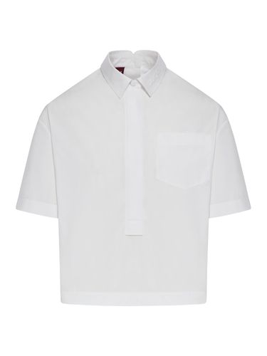 COTTON POPLIN SHIRT WITH EMBOSSED LOGO - Woman - Gucci - Modalova