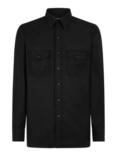 FLUID TWILL MILITARY FIT SHIRT - Man - Tom Ford - Modalova