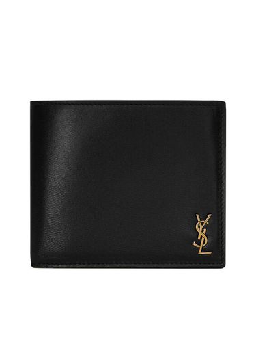 TINY MONOGRAM EAST/WEST WALLET WITH COIN PURSE IN SHINY LEATHER - - Man - Saint Laurent - Modalova