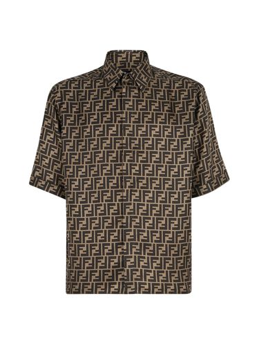 Brown silk shirt - Fendi - Man - Fendi - Modalova