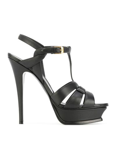 TRIBUTE PLATFORM SANDALS IN SOFT LEATHER - Woman - Saint Laurent - Modalova