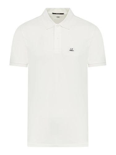 Logo-patch short-sleeved piqué polo shirt - - Man - Cp Company - Modalova