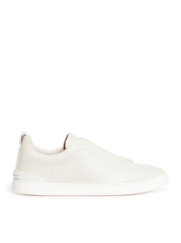 Leather sneakers with hidden laces - - Man - Zegna - Modalova