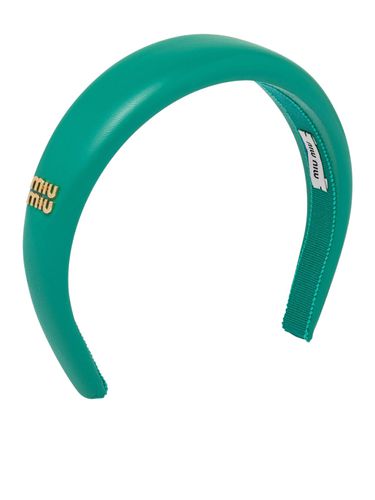 Nappa headband - Miu Miu - Woman - Miu Miu - Modalova