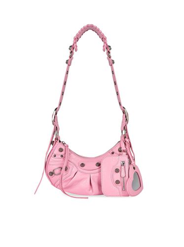 Le Cagole XS Shoulder Bag in light pink Arena lambskin, aged silver hardware - - Woman - Balenciaga - Modalova