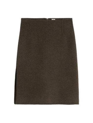 Side-split doublé skirt chocolate melange - - Woman - Toteme - Modalova