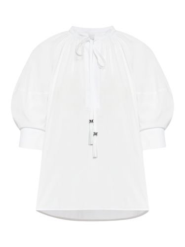 Cotton shirt with balloon sleeves - - Woman - Max Mara - Modalova