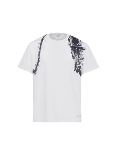 Men`s Fold Harness T-shirt in /black - - Man - Mcqueen - Modalova