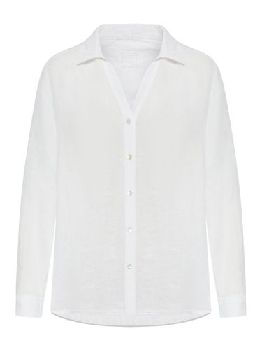 Asymmetric linen shirt - - Woman - 120% Lino - Modalova