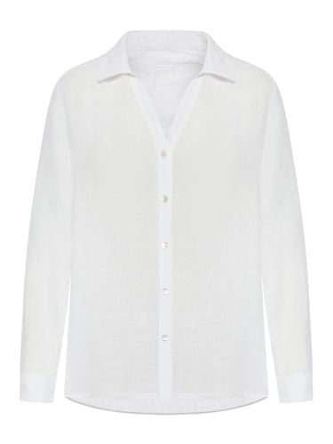 Asymmetric linen shirt - - Woman - 120% Lino - Modalova