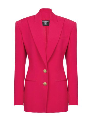 Button single-breasted wool blazer - Woman - Balmain - Modalova