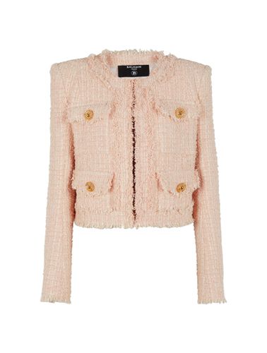 Collarless tweed jacket - - Woman - Balmain - Modalova