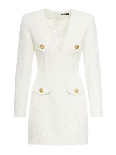 Button-embellished tweed minidress - - Woman - Balmain - Modalova