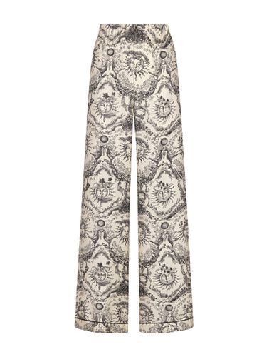 Trousers White and gray Toile de Jouy Soleil silk twill - - Woman - Christian Dior - Modalova
