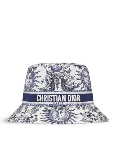 Cappello da pescatore D-Bobby Toile de Jouy Soleil a tesa stretta - - Woman - Christian Dior - Modalova