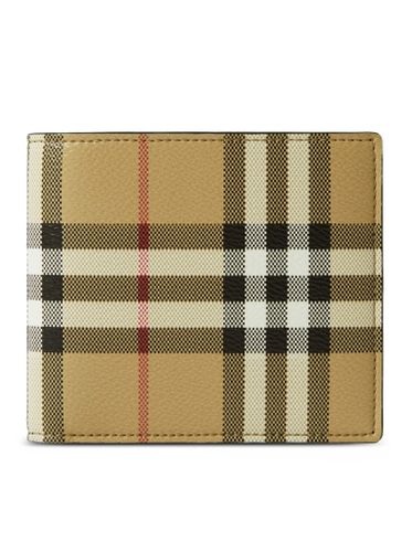 Bi-fold leather wallet - - Man - Burberry - Modalova