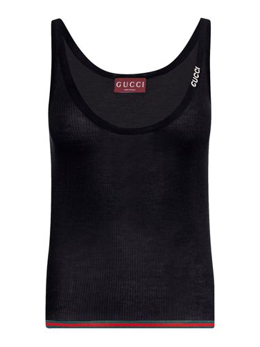 RIBBED SILK AND CASHMERE TANK TOP - - Woman - Gucci - Modalova