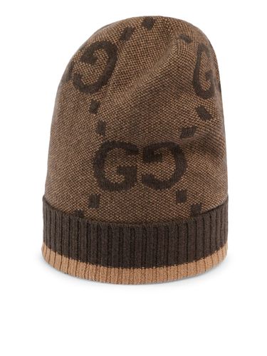 Cashmere hat with GG - Gucci - Man - Gucci - Modalova