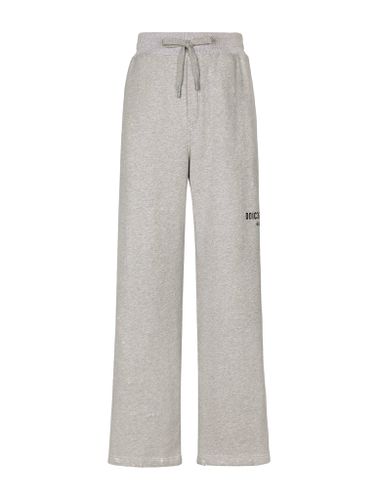 Jogging trousers with print and small abrasions - - Man - Dolce & Gabbana - Modalova