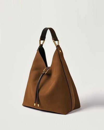 Aria Faux Suede Shoulder Bag - Brown - JW PEI - Modalova